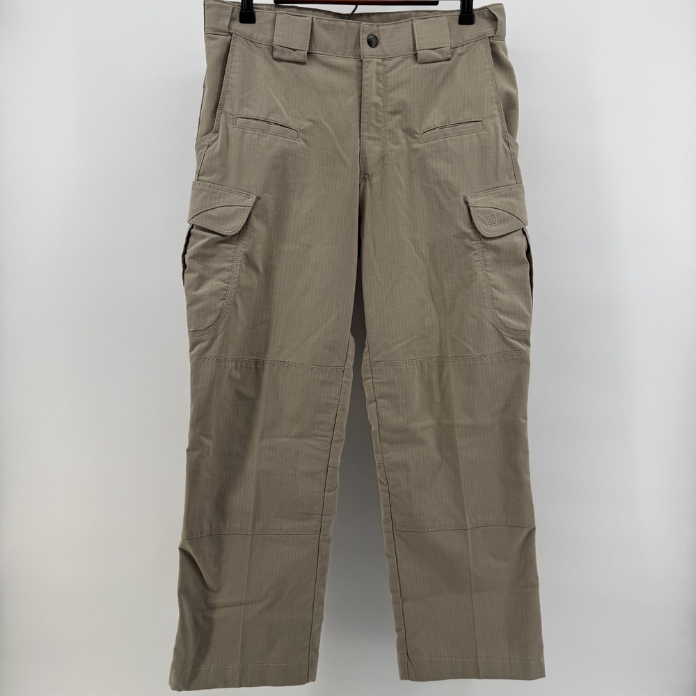 5.11 Tactical Cargo Pants Mens 32x28 Tan Ripstop Reinforced Work Outdoor Utility